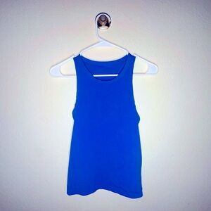 lululemon athletica align waist-length racerback tank top - size 6 - blue